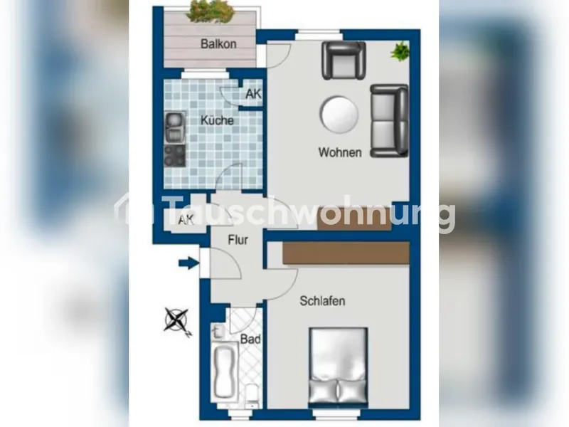 Tauschwohnung: Gemütliche 2-Zimmer-Flat in Spandau zum Tauschen — photo 1